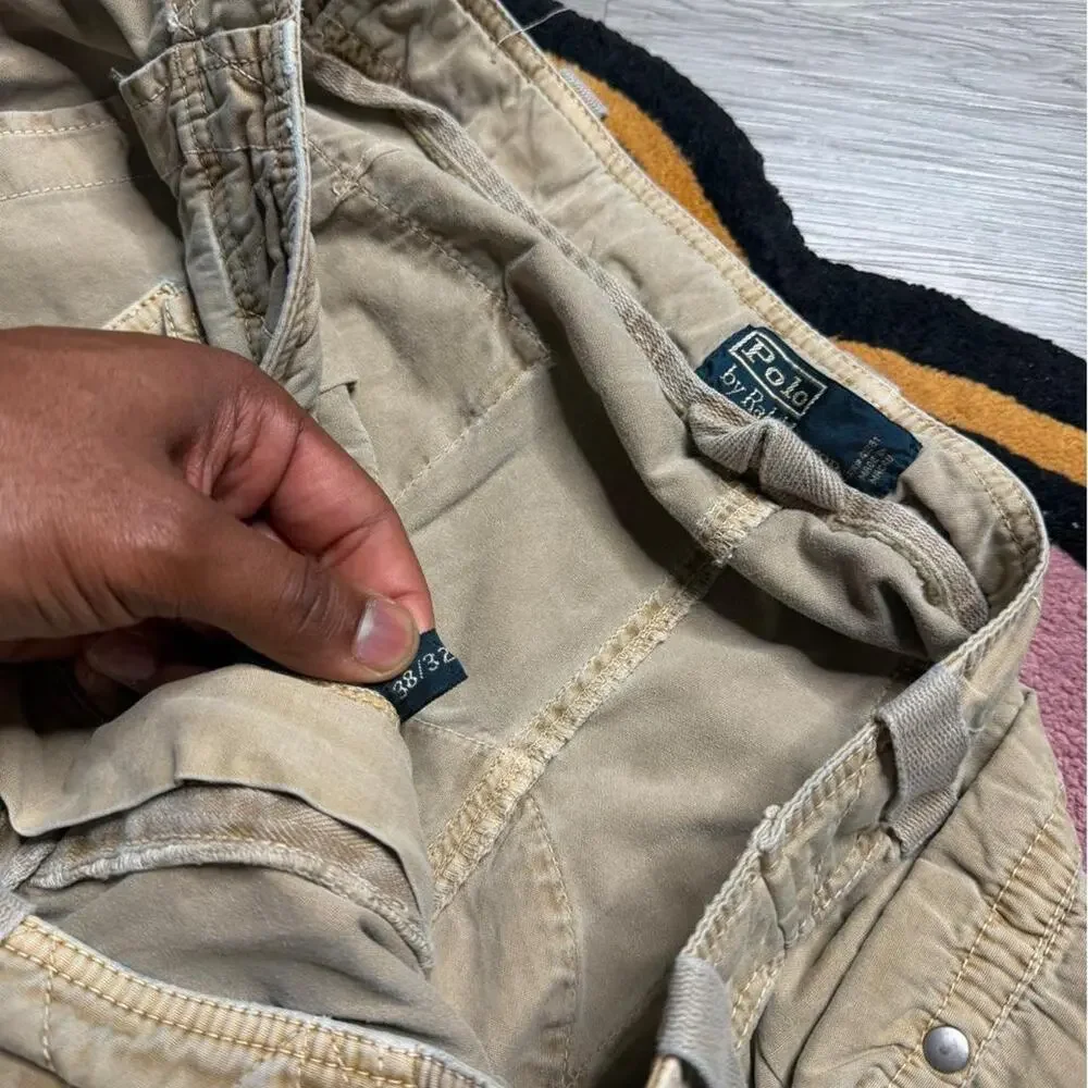 Polo Ralph Lauren Multipocket Cropped Cargo Pants Size 38x25 Tan